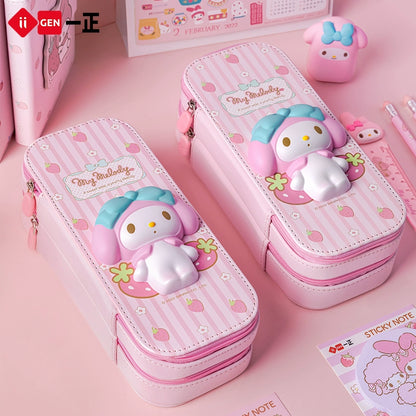 Sanrio Character 2-layers Squishy Pencil Case