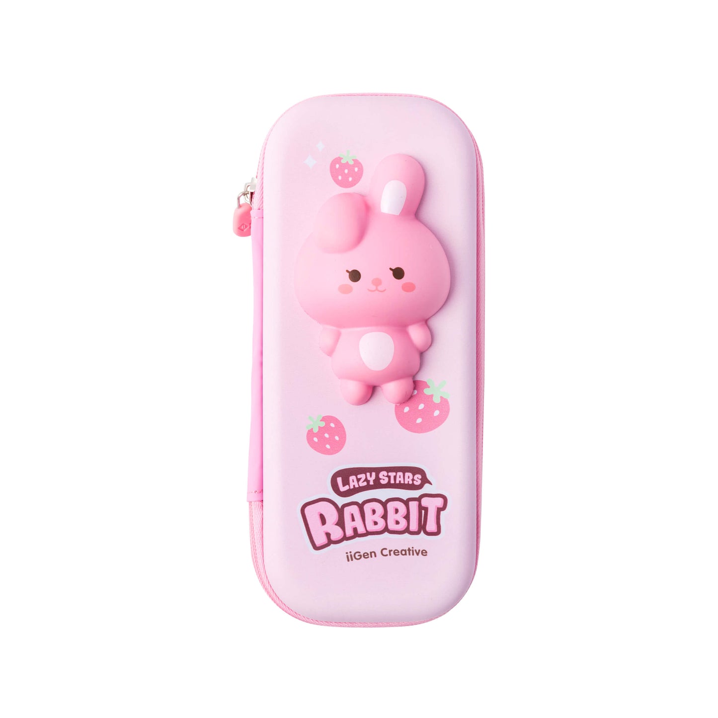 Pink Rabbit Squishy Pencil Case