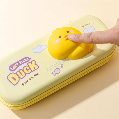 Yellow Duck Squishy Pencil Case