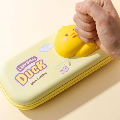 Yellow Duck Squishy Pencil Case