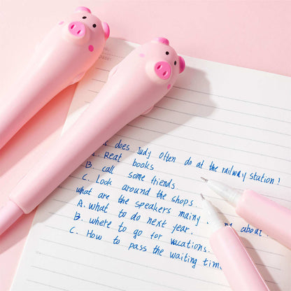 Pig Squishy Gel Pen 0.5MM - Blue