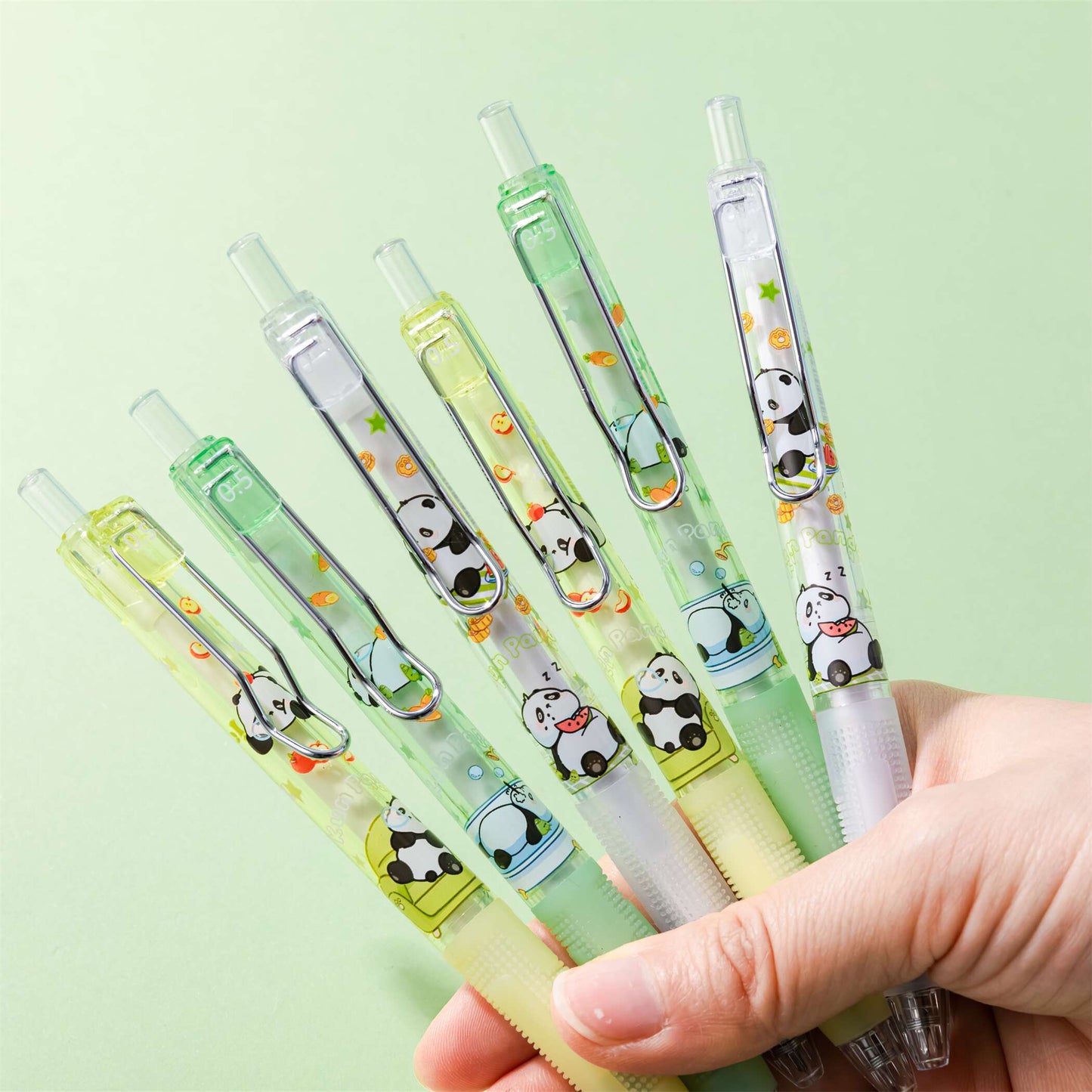 Kun Panda Large-capacity Little dots Gel Pen 0.5 mm - Black