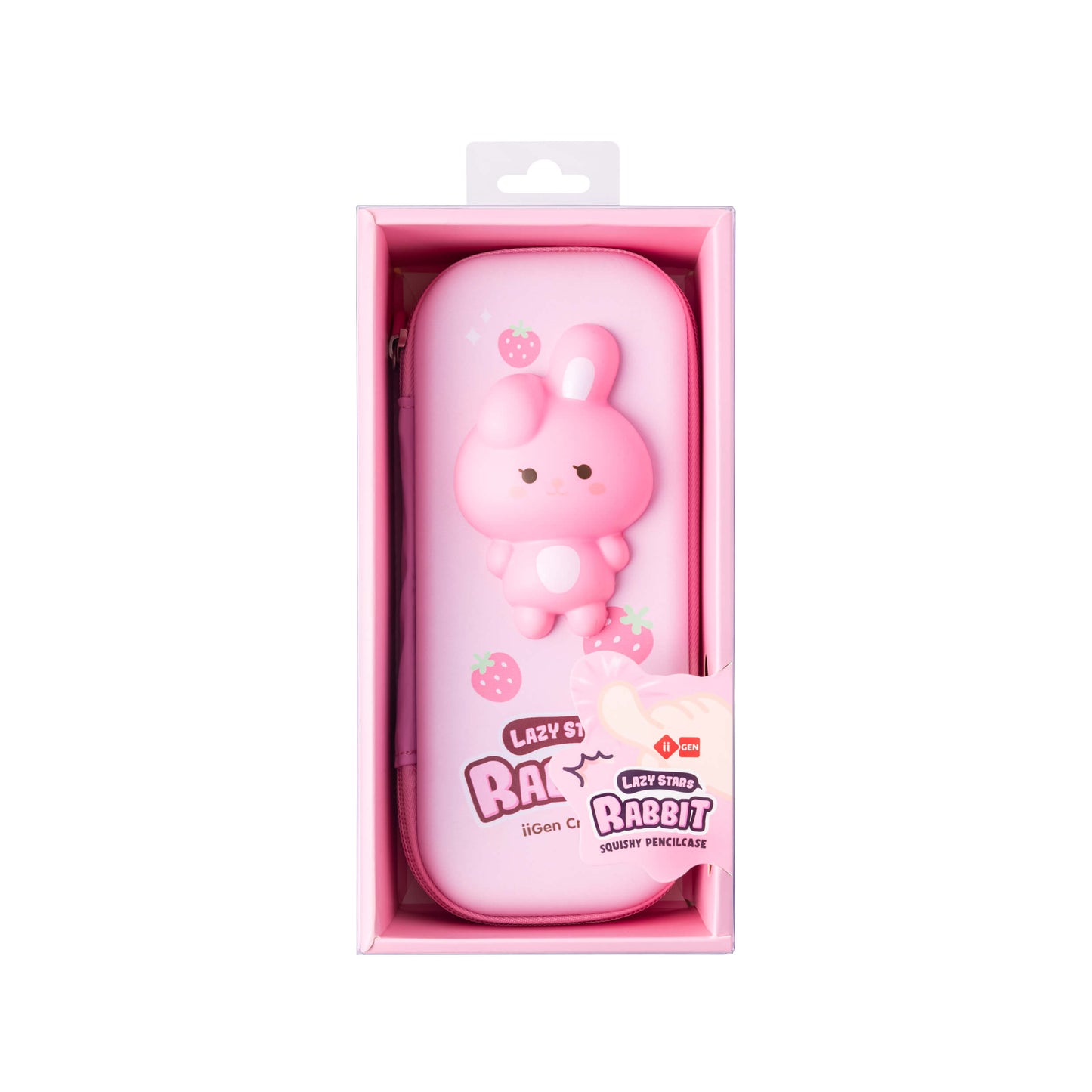 Pink Rabbit Squishy Pencil Case