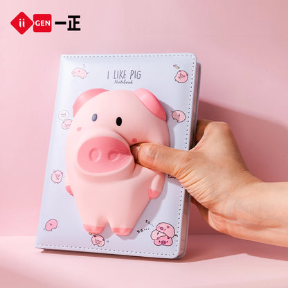 iiGEN Squishy Notebook Pink Pig 128sheets