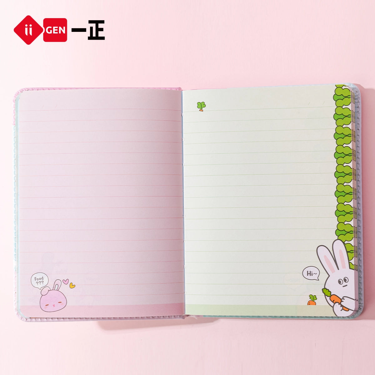 iiGEN Squishy Notebook Pink Pig 128 sheets