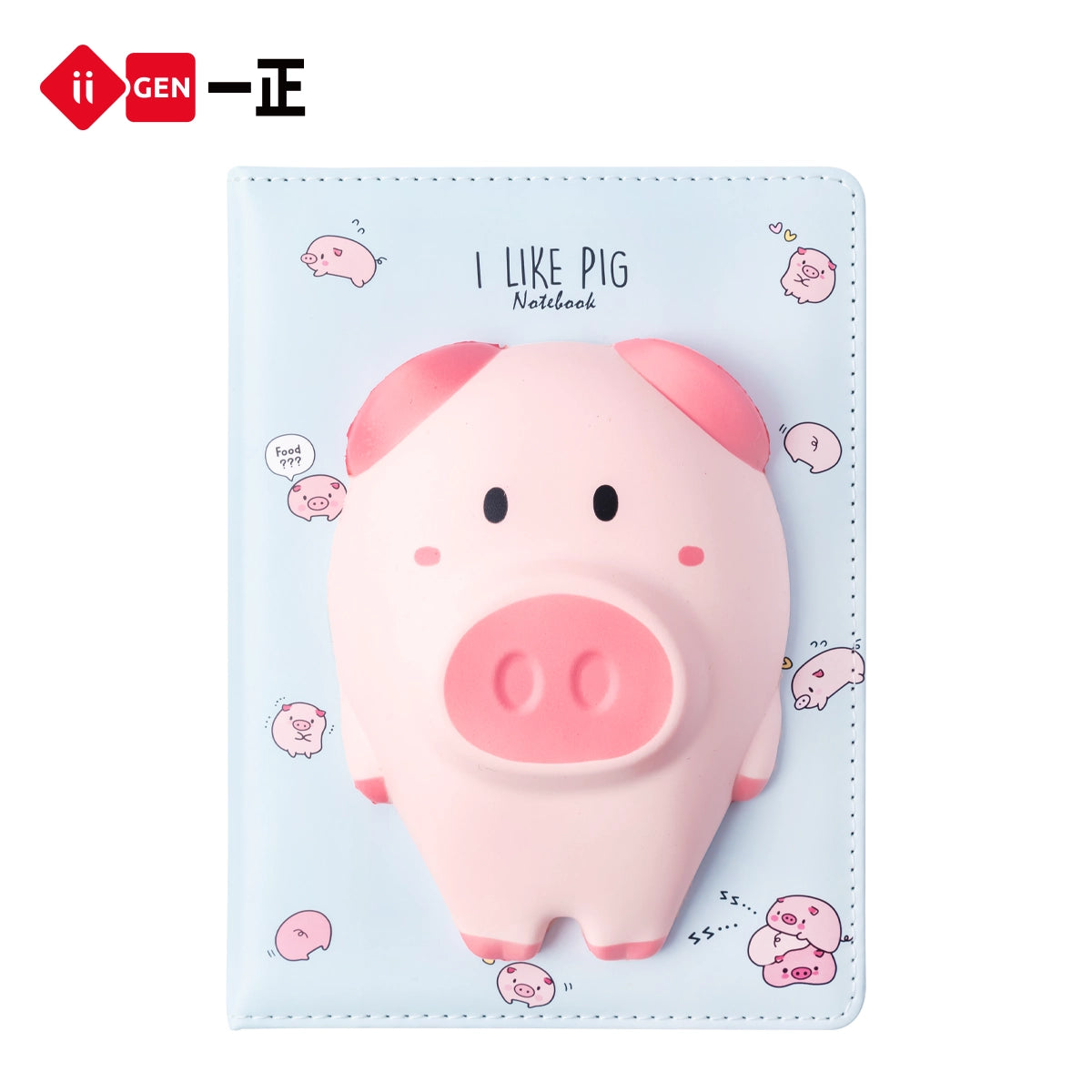 iiGEN Squishy Notebook Pink Pig 128sheets