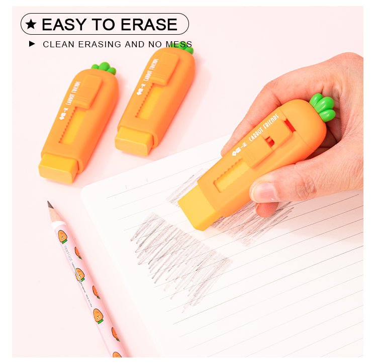 Carrot Push Pull Eraser