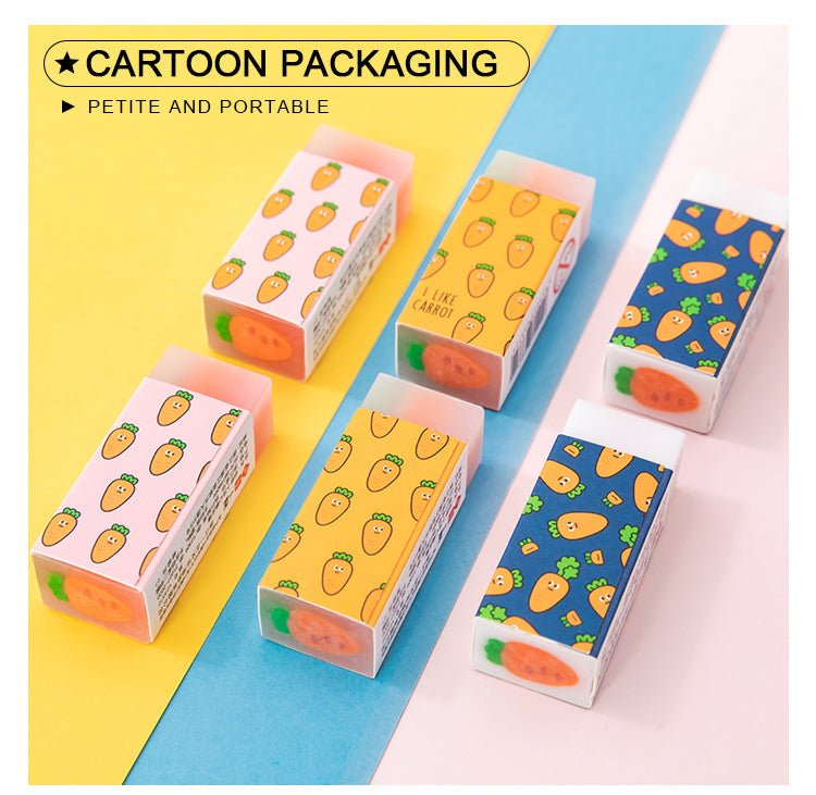 Carrot Sandwich Eraser - Set of 3