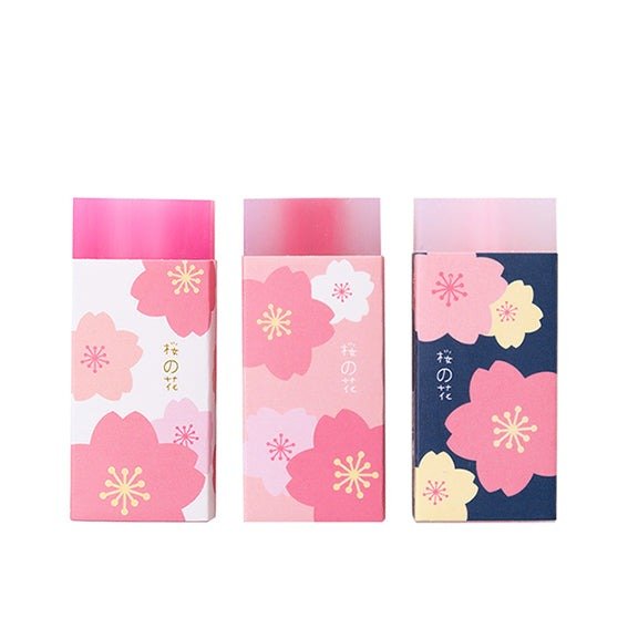 Sakura Sandwich Erasers - Set of 3