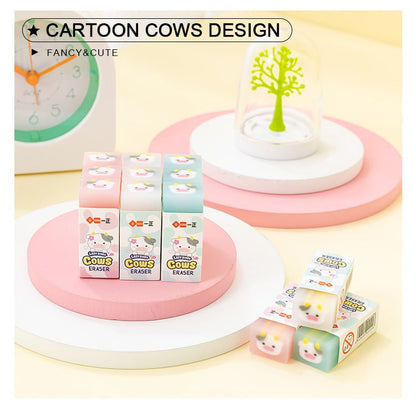 Cow Sandwich Eraser - Set of 3