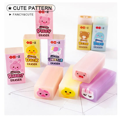 Creative Cartoon Animal Eraser - Set of 3