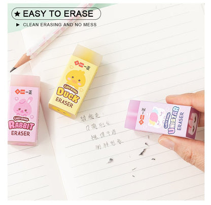 Creative Cartoon Animal Eraser - Set of 3