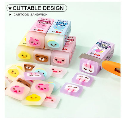 Creative Cartoon Animal Eraser - Set of 3