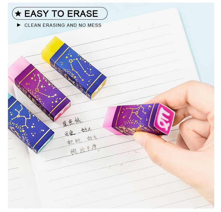 Creative Cartoon Constellation Eraser 3 Pcs Random