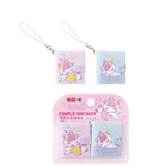 Creative Cartoon Unicorn Mini Notebook - 2 Pcs