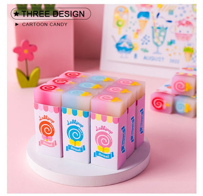 Lollipop Eraser - Set of 3