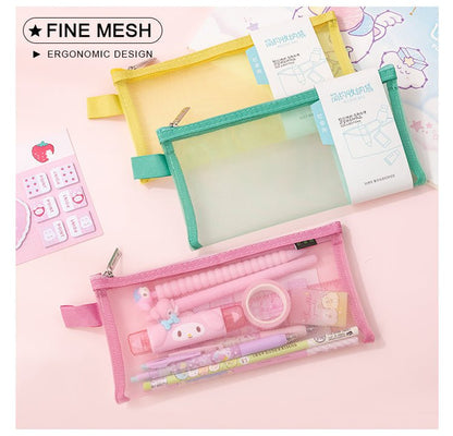 Mesh Zipper Pouch Pencil Pouches - 110*230mm