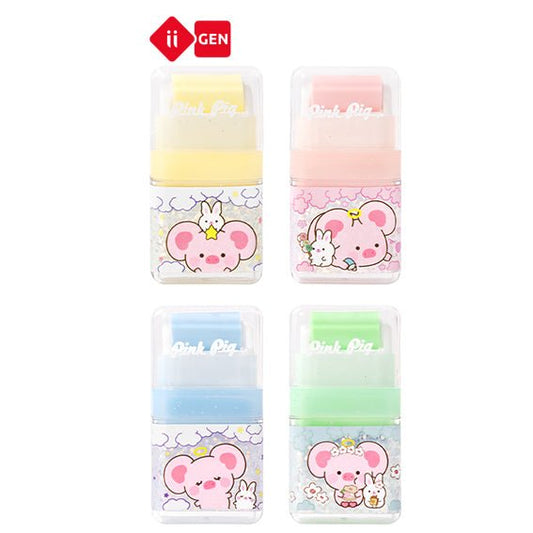 Pig Roll Eraser 2 Pcs Random