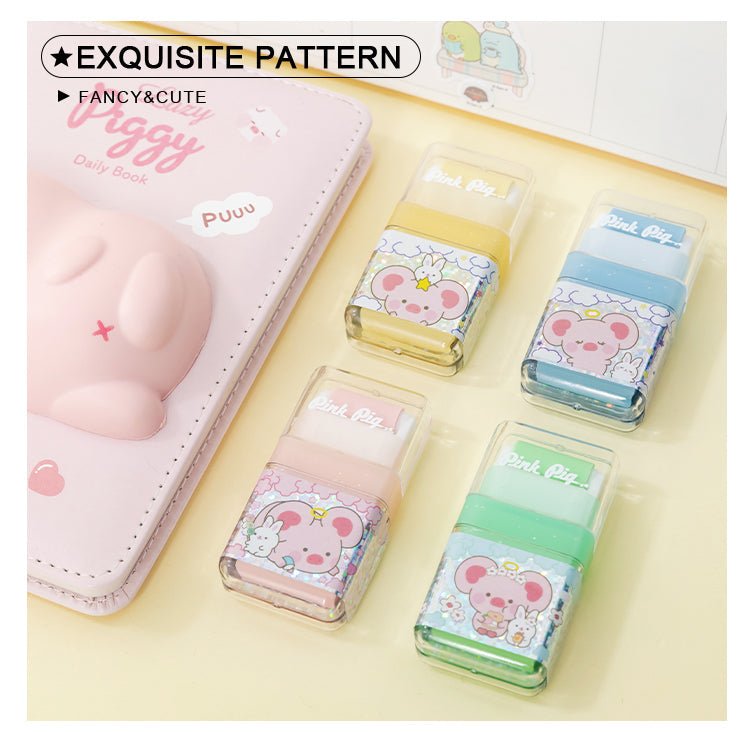 Pig Roll Eraser 2 Pcs Random