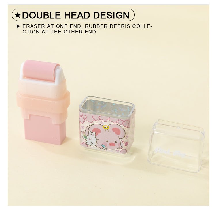 Pig Roll Eraser 2 Pcs Random