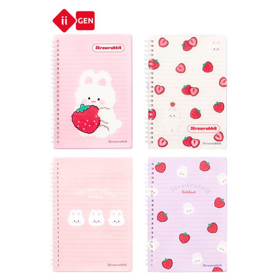 Strawberry Rabbit A5 Spiral Notebook Random 1