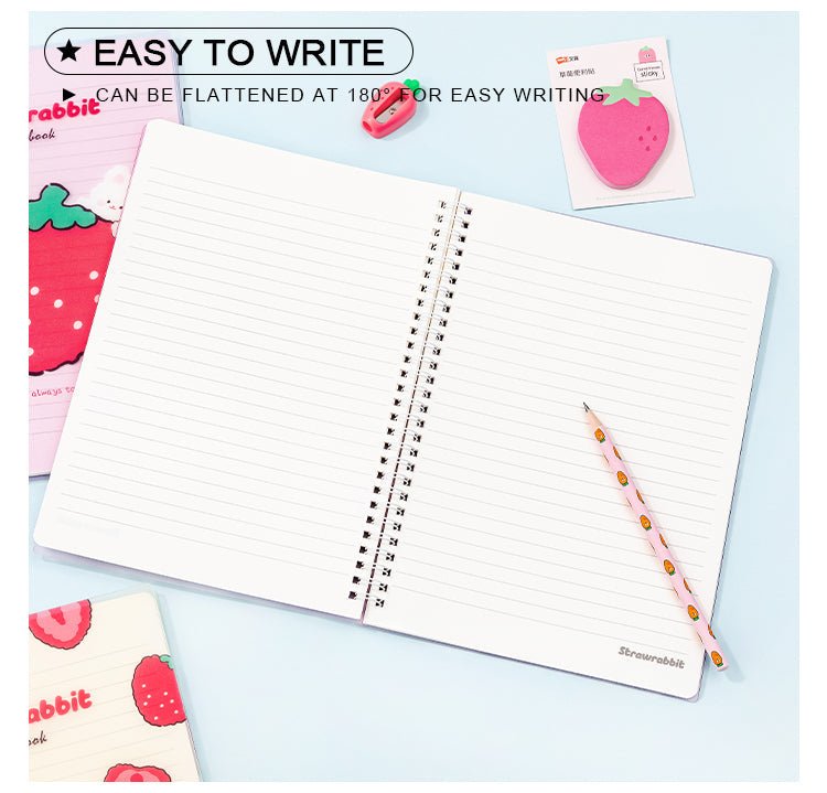 Strawberry Spiral B5 Notebook