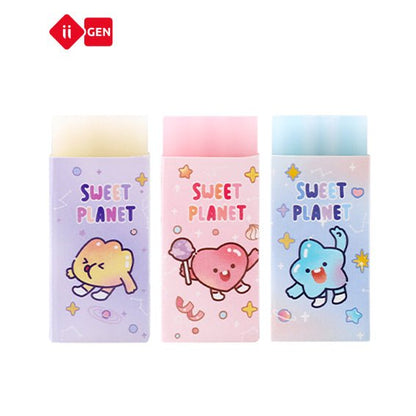 Sweet Planet Eraser Set of 3