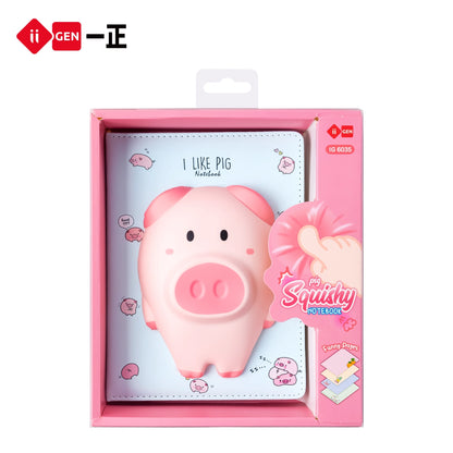 iiGEN Squishy Notebook Pink Pig 128sheets